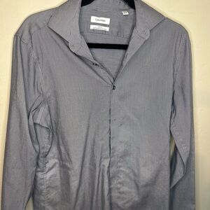 Calvin Klein Men's Charcoal Button Down Shirt